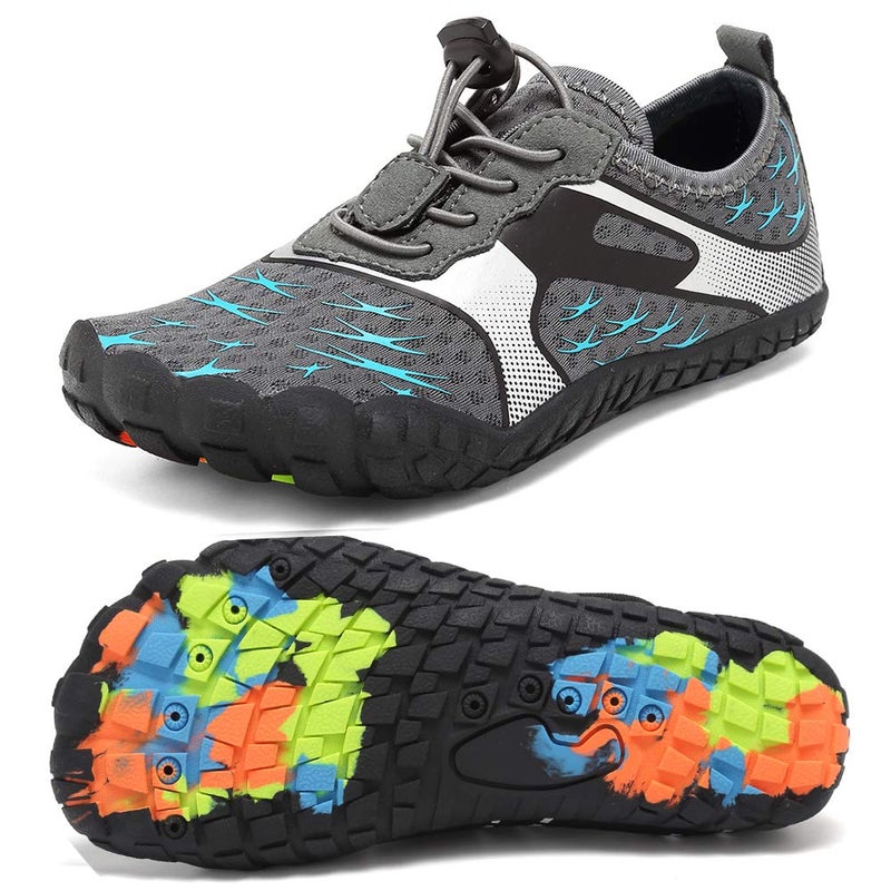 CIOR Boys & Girls Water Shoes Sports Aqua Athletic Sneakers Lightweight Sport Shoes(Toddler/Little Kid/Big Kid) U1ELJSX013-Y.Grey-31 - Image 2